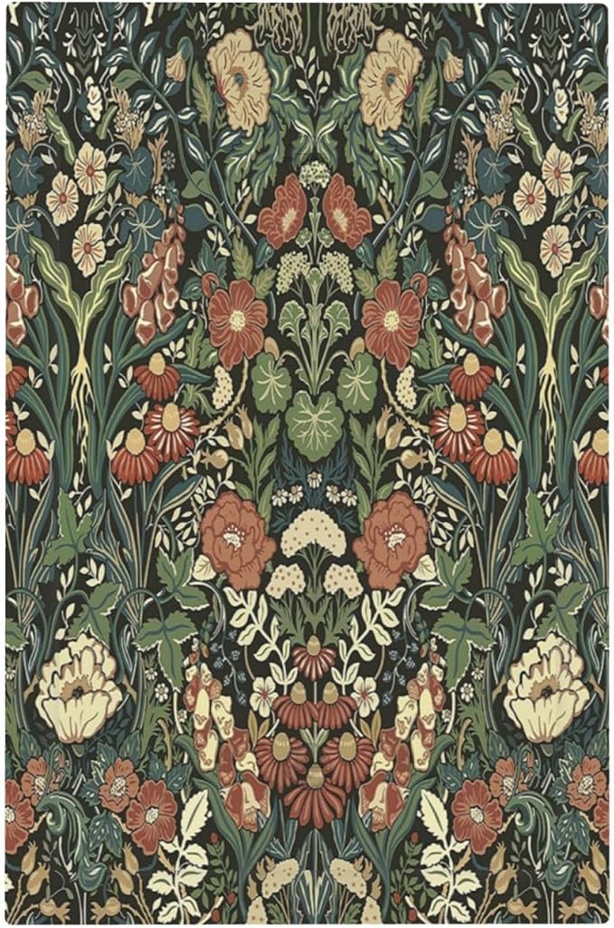 Light Switch Cover Plate Vintage Dark Floral William Morris Green Flower 1 Gang by Everyswitchisastoryswitch