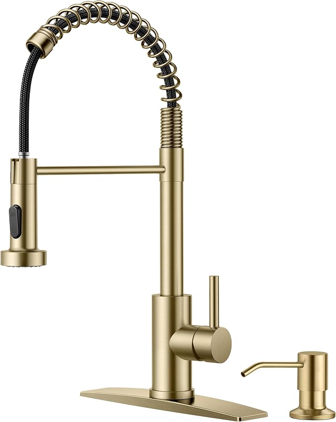 FORIOUS Kitchen Faucet with Soap Dispenser, Farmhouse Camper Bar Laundry Room by FORIOUS