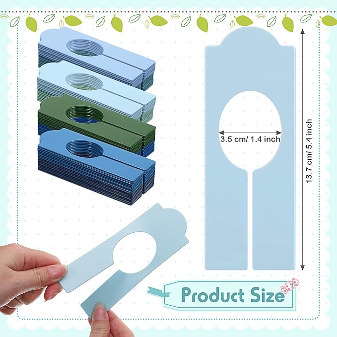 Sintuff 64 Pcs Hanging Closet Size Dividers Clothing Rack Dividers Rectangular - Image 2