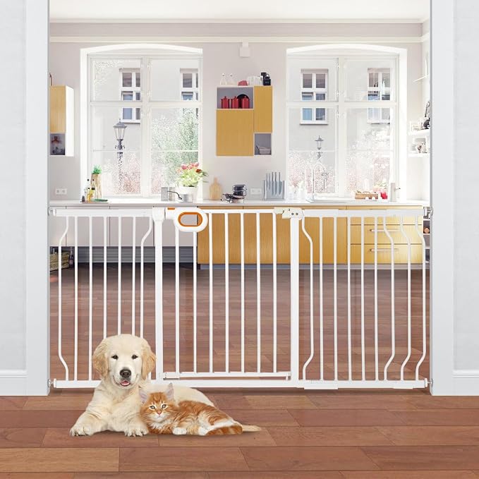 Stair Baby Gate 57-66 Inch, Extra Wide Safety Gate by owlieextrawidebabygate