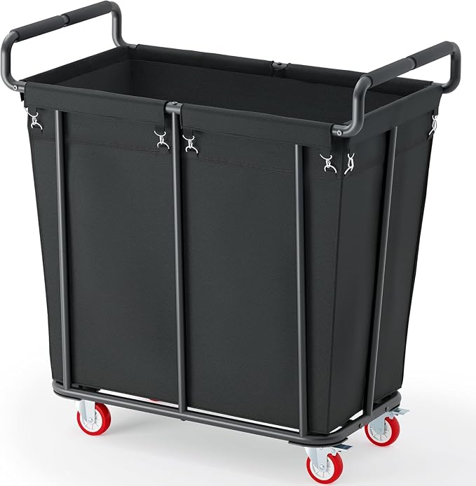 Large Laundry Hamper with Wheels, 360L Rolling Big Laundry Basket - Field & Grace