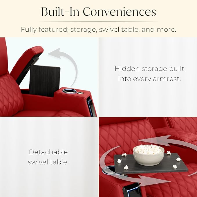 Seatcraft Apex Zero-Gravity CoolZero Italian Leather Home Theater Seating - Image 7