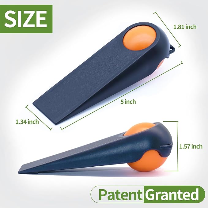 Door Stoppers for Bottom of Door, Rubber Door Stopper Wedges, Door Holders for - Image 2