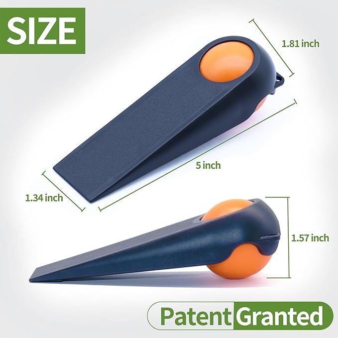 Door Stoppers for Bottom of Door, Rubber Door Stopper Wedges, Door Holders for - Image 2