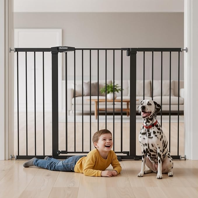 Mumeasy 29.7-57" Extra Wide Baby Gate, Auto Close Large Dog Gate by Mumeasy-FocusonBabyPetSafetyGate