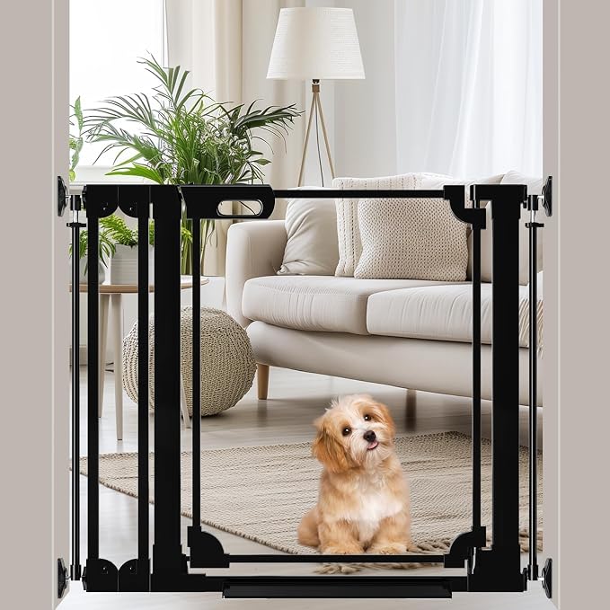 WAOWAO Clear Baby Gate for Stairs Modern Design Acrylic Auto Close Pet Gate by WAOWAOBABYSAFETYPRODUCTS