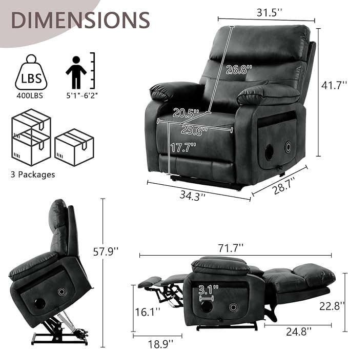 Dual Motor Power Lift Recliner Chair - Image 2