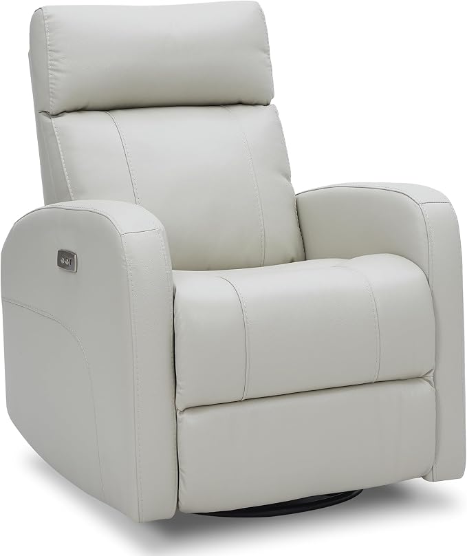 CHITA Genuine Leather Power Swivel Glider Recliner Chair - Image 6