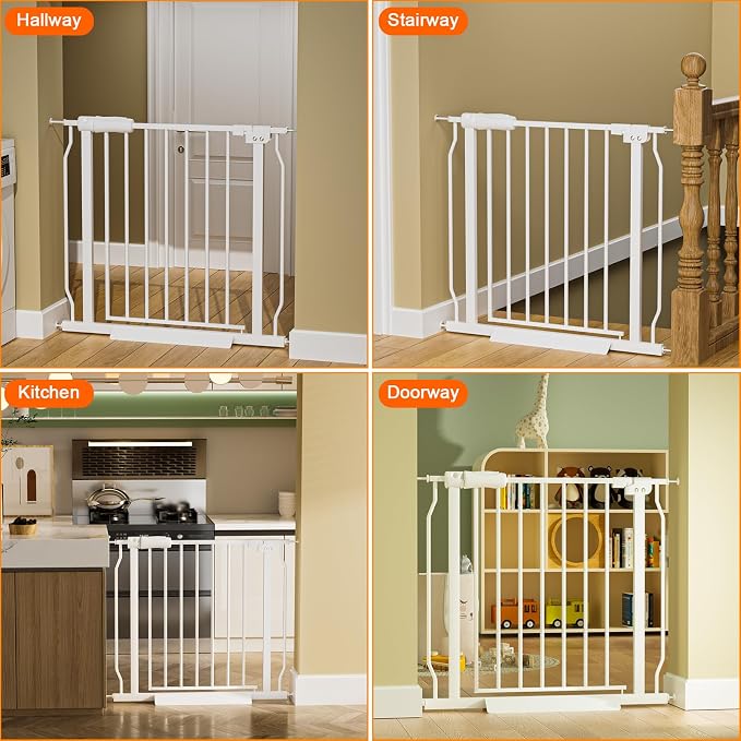 HOOEN Wide Baby Gates for Doorway Stairs Indoor Child Gate for Kid or Pet Dogs - Image 6