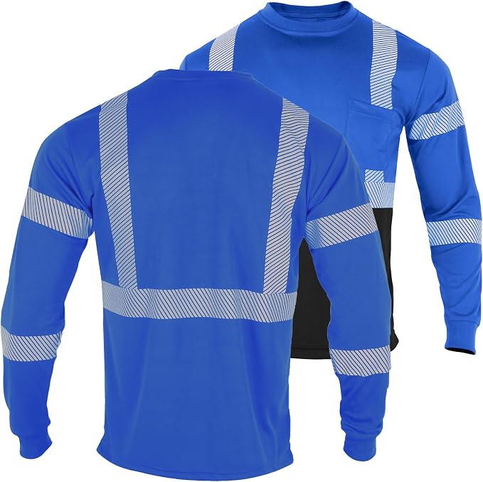 FONIRRA Safety Shirts for Men High Visibility Reflective ANSI Class 2 Hi Vis - Image 2