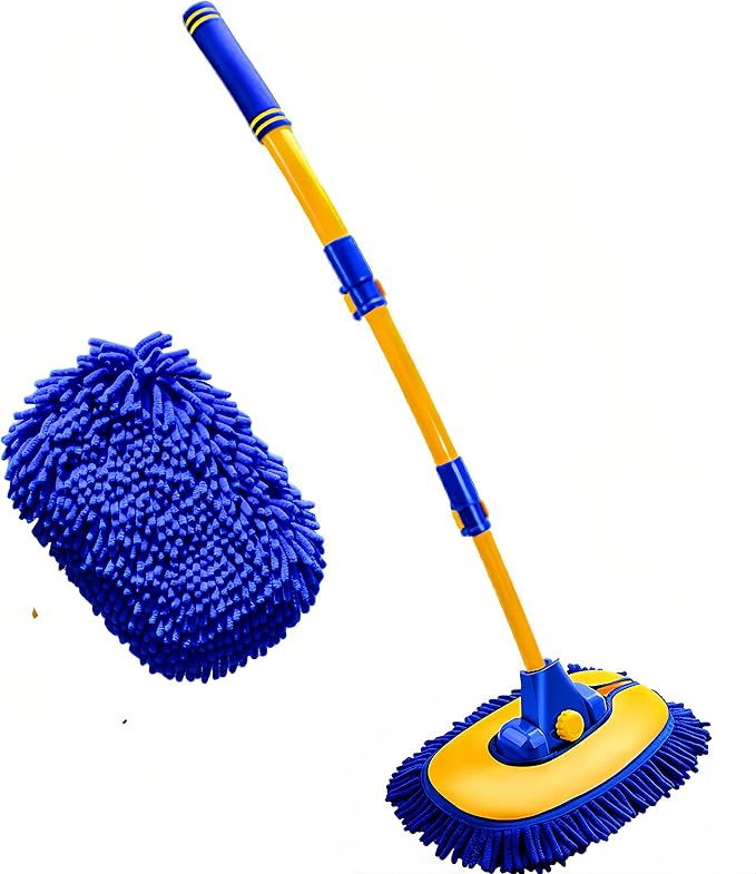Upgrade Car Wash Brush with Long Handle, Car Wash Brush Car Cleaning Brush Kit by MVEQRRNcardetailbrushset