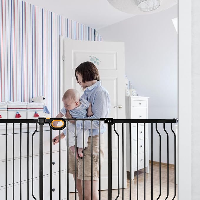 owlie Stair Baby Gate 57-66 Inch, Extra Wide Safety Gate - Image 2