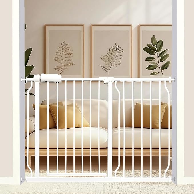43.5-48 Inch Extra Wide Baby & Dog Gate, Pressure Mounted No Drill, Indoor by Ghthes+Felle