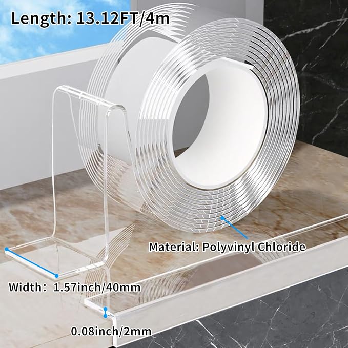 1.57 in x 13.12 FT, Edge Corner Protector Baby Proofing, Soft Clear Furniture - Image 2