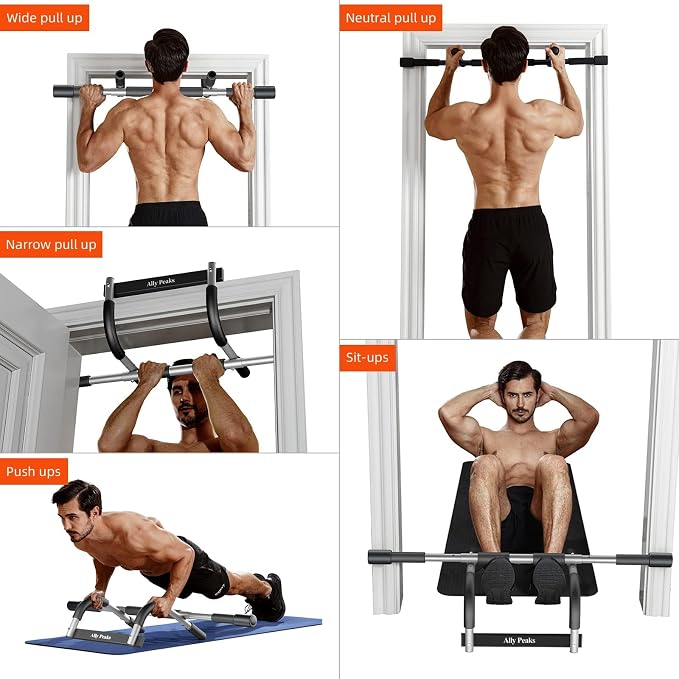Ally Peaks Pull Up Bar for Doorway, Indoor Chin-Up Bar Workout Bar, USA - Image 6