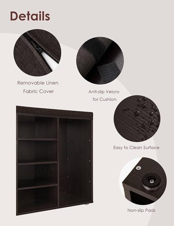 DINZI LVJ Shoe Storage Bench - Image 5