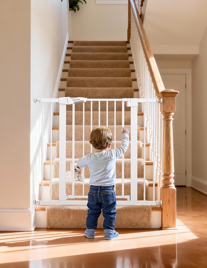 BABELIO 36" Tall Dog Gate PressGuard C5, 26-40" Wide Auto Close Baby Gate - Image 2