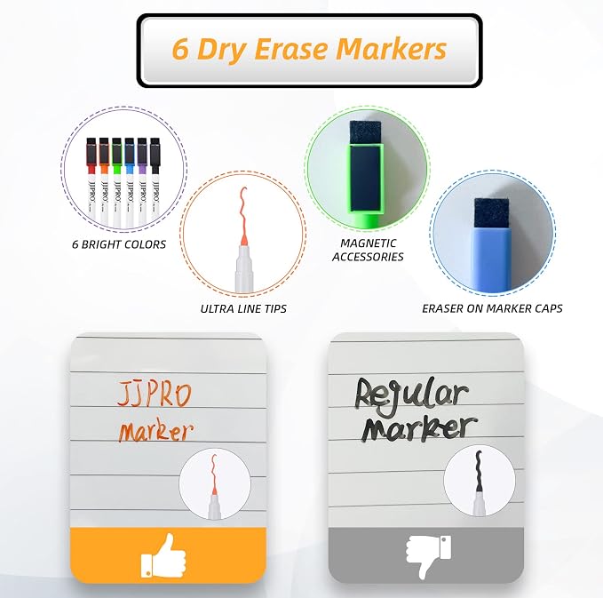 JJPRO Magnetic Dry Erase Chore Chart and Weekly Calendar Set - Image 4