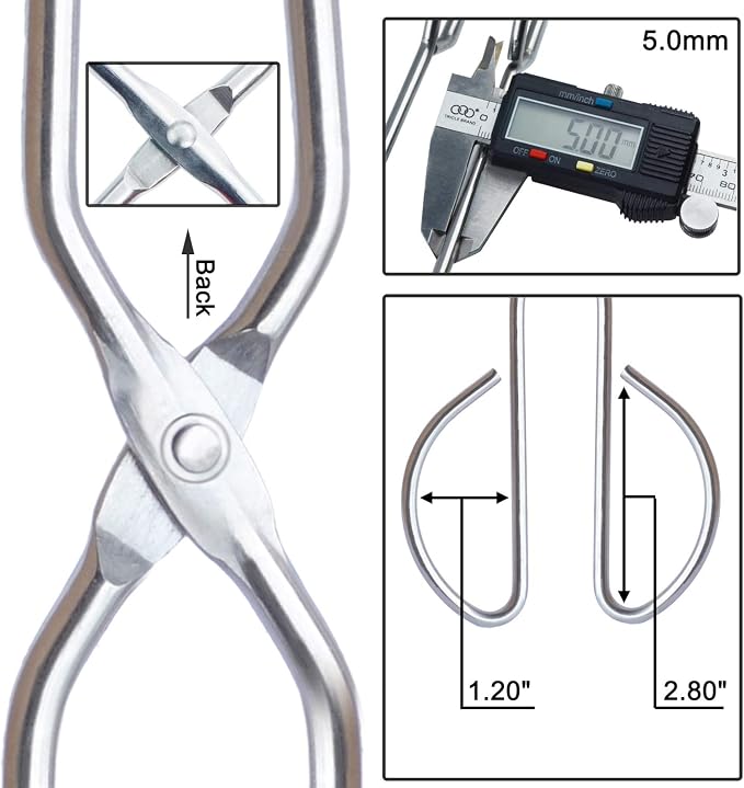 Stainless Steel Kitchen Scissor Tongs Set, 2-Piece - Image 3
