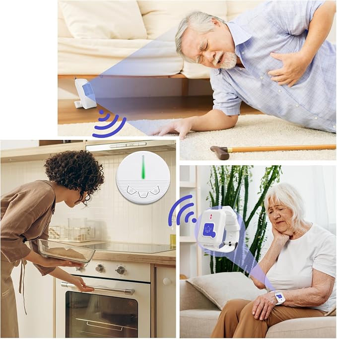 Wireless Bed Alarm and Fall Prevention Caregiver Pager Motion Sensor Alarm - Image 4