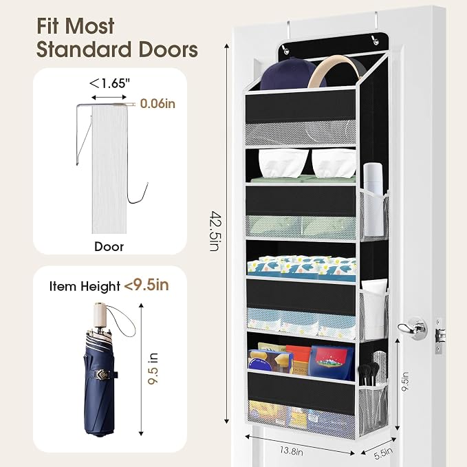 1 Pack Over The Door Organizer, Hanging Storage Organizer - Image 2