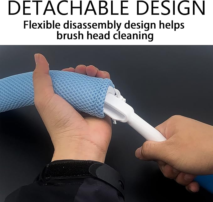 Long Handle Bath Brush, Anti-Slip Curve Handled Bath Body Brush, Back Scrubber - Image 4