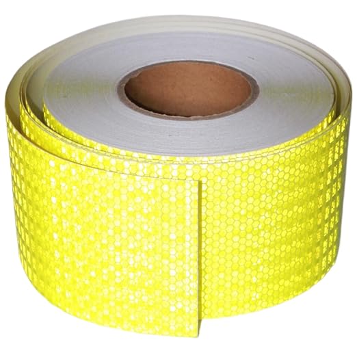 Industrial Reflective Tape Fluorescent Yellow 4 inch Wide, Outdoor Waterproof by tuyrchu