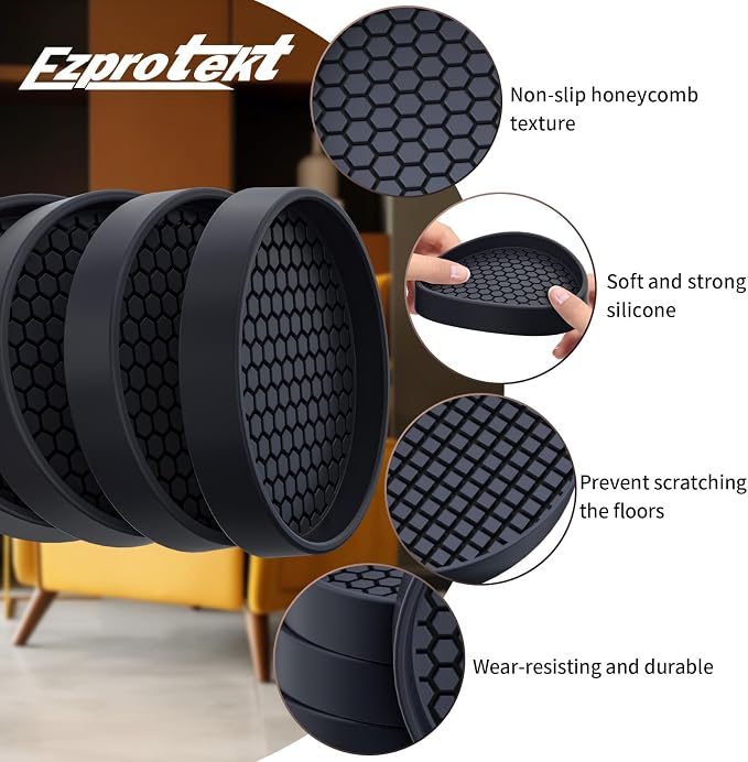 Ezprotekt Non Slip Furniture Pads, Anti Skid Furniture Coasters - Image 4