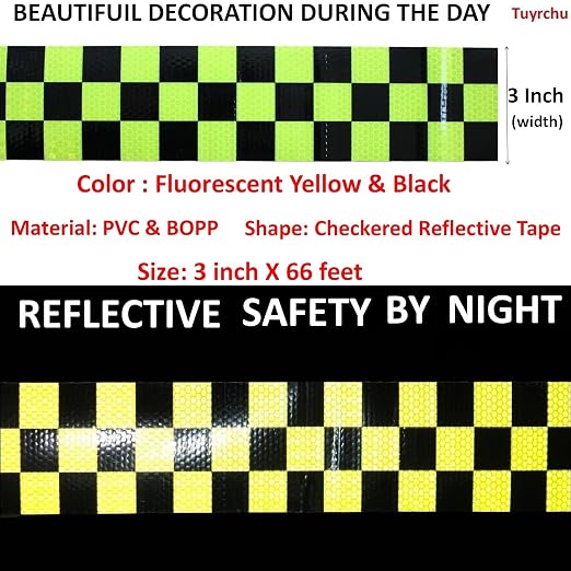 Reflective Tape Outdoor Waterproof 3 inch X 66 feet, High Visibility Hazard - Image 3