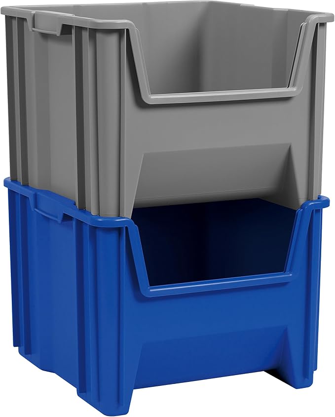 Akro-Mils 13018 Stak-N-Store Heavy Duty Stackable Open Front Plastic Storage - Image 6