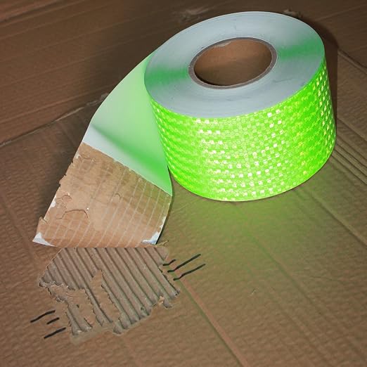 Industrial Reflective Tape Green 4 inch Wide, Outdoor Waterproof Hazard - Image 2