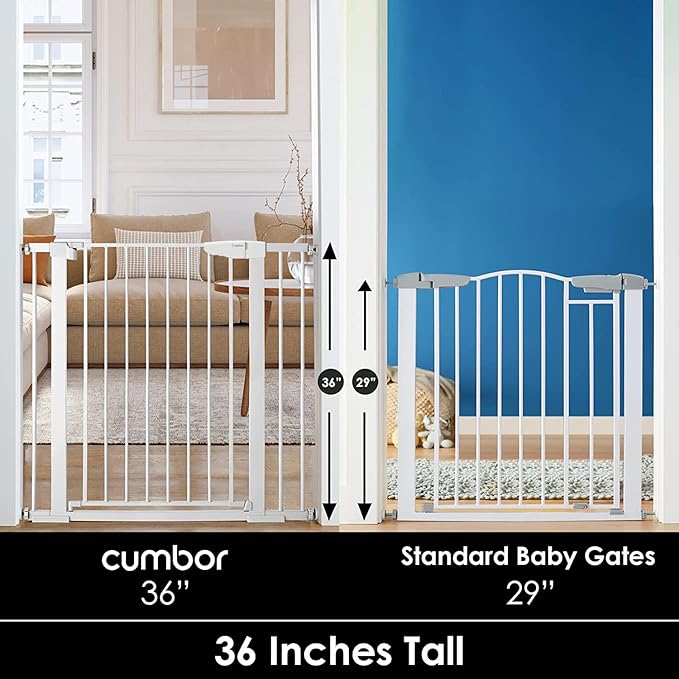 Cumbor 36" Extra Tall Baby Gate - Field & Grace
