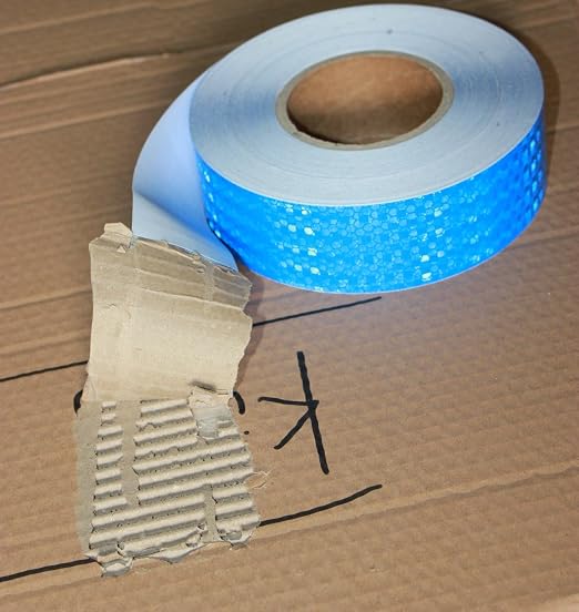 Blue Reflective Tape 2 inch Wide, Outdoor Waterproof Hazard Conspicuity Warning - Image 2
