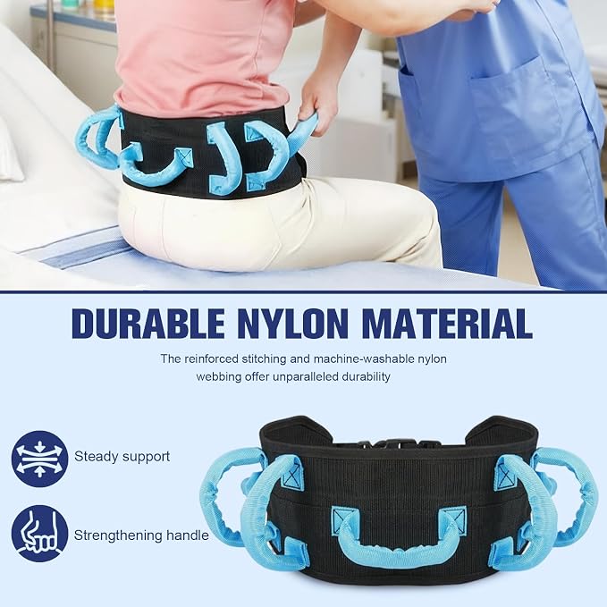 Transfer and Walking Gait Belt, Rehabilitation Assistive Device Safety Gait Belt - Image 6