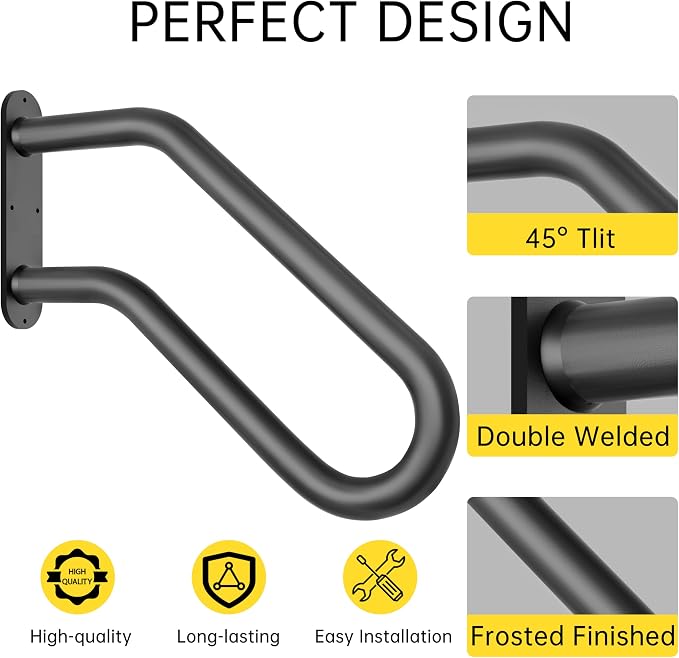 Handrails for Outdoor Steps, Heavy Duty Non-Slip Handrail, U-Shaped Safety Hand - Image 5