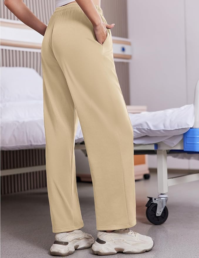 Deyeek Tear Away Pants for Women Side Slit Snap Sweatpants Loose Fit Post - Image 2