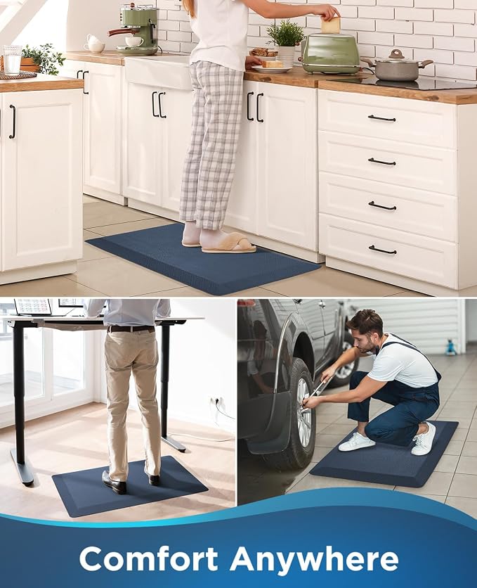 Ophanie Kitchen Mats for Floor, 3/4 inch Thick, 17x24 Anti Fatigue Cushioned Mat - Image 8