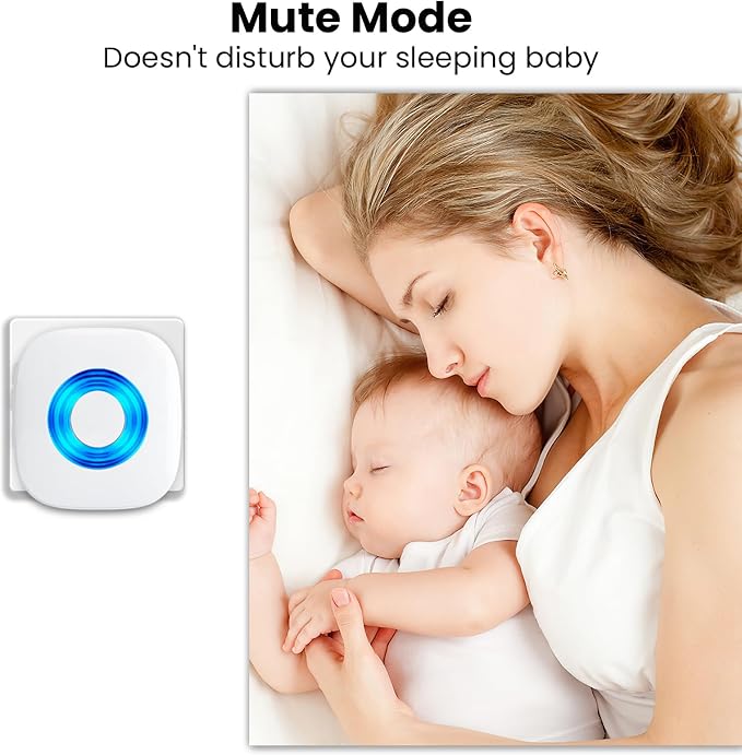 Wireless Doorbell with 3 Receivers 2 Buttons, PHYSEN Waterproof Door Bell Kits - Image 9