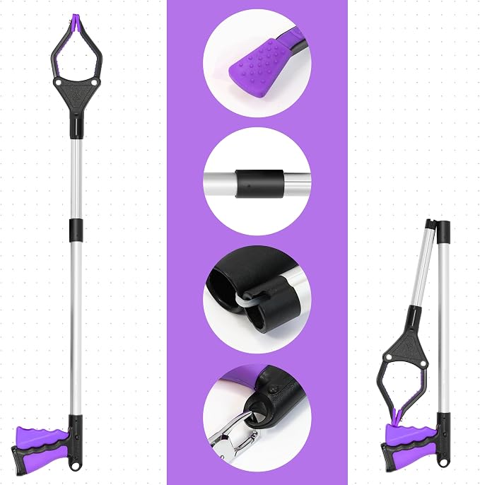 Upgrade 2-Pack Foldable 32" Grabber Reacher Tool, Lightweight Reacher Grabber - Image 5