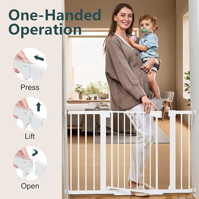 Cumbor 29.7-48" Baby Gate for Stairs, Mom's Choice Awards Winner-Dog Gates for - Field & Grace