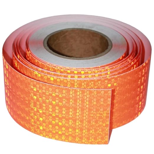 Orange Reflective Tape Outdoor Waterproof 3 inch, High Visibility Hazard by tuyrchu