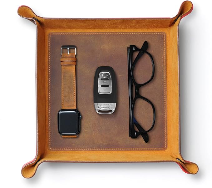 Handmade Leather Catch All Tray and Organizer by MayaCraft