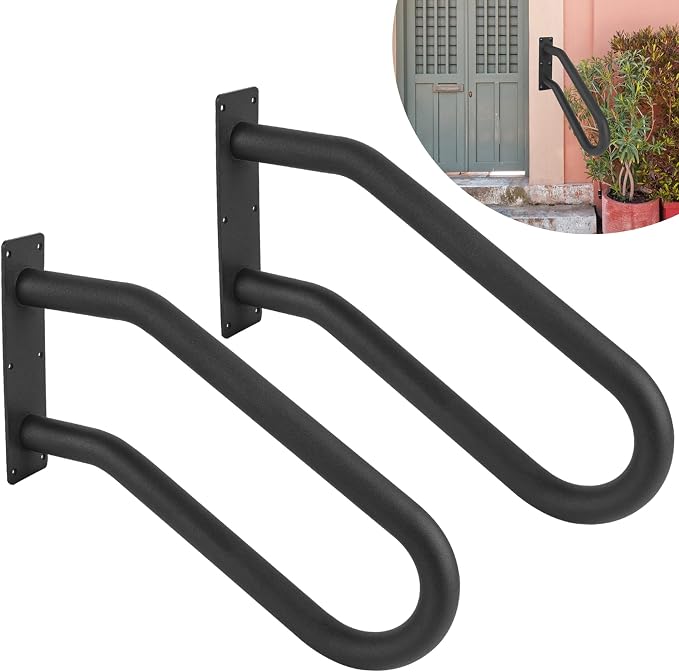 2 Pcs Handrails for Outdoor Steps Stair Railing Indoor, Handrail for 1-3 Steps by Wdwlbsm