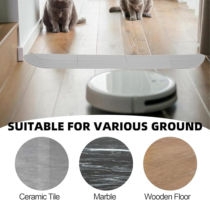 Rubber Threshold Ramp for Doorways, 4 Pack, Universal Vacuum Robot Door Sill - Image 6