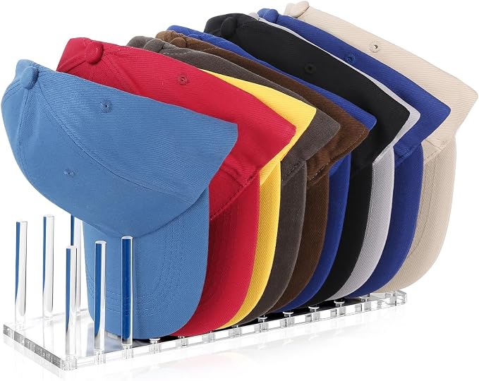 Kadolina Hat Organizer for Baseball Caps, Acrylic Hat Rack for 12 Baseball Caps by Kadolina