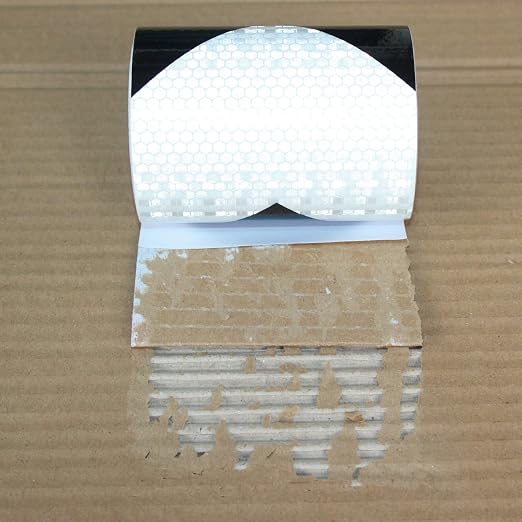 Black White Reflective Tape 4 inch X 10 feet, Outdoor Waterproof Hazard - Image 2