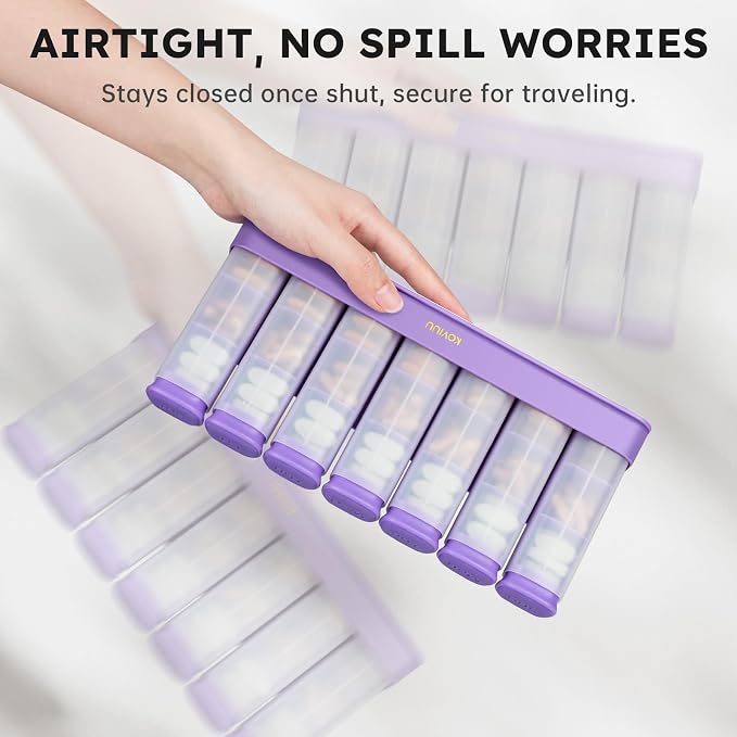 Weekly Pill Organizer 3X a Day, Detachable Pill Box 7 Day, Large 3 Times Daily - Image 4