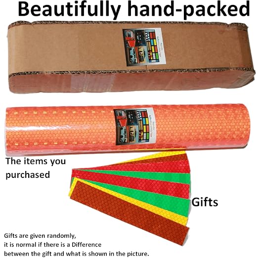 Industrial Reflective Tape Orange 8 inch Wide, Outdoor Waterproof Hazard - Image 4