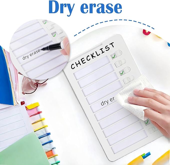 Dry Erase Chore Chart, Standable Whiteboard Checklist Board, Chore Chart - Field & Grace
