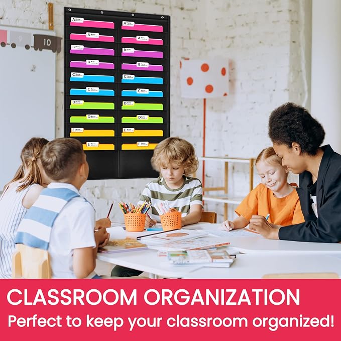 Godery Folder Pocket Chart, Cascading Wall Organizer - Image 4